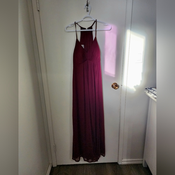 Azazie Annabelle maternity dress in cabernet - Picture 2 of 7